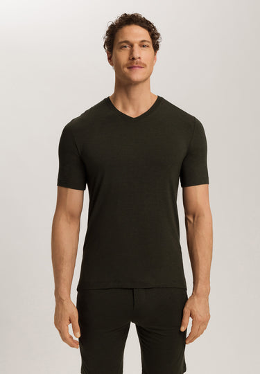 Casuals Soft V-Neck T-Shirt | Earthy Ink Melange 75035-3044